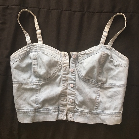 Jean, botton-up crop top