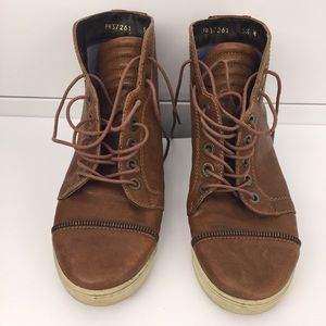 Stuart weitzman leather high top sneakers