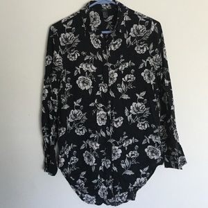 Forever 21 Floral Collared Shirt