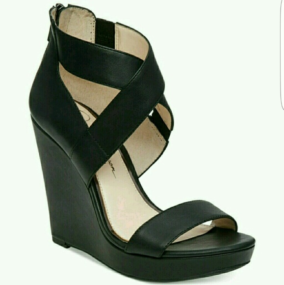 Jessica Simpson Black Wedges
