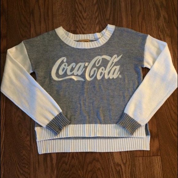 Coca Cola Gray and White Sweater