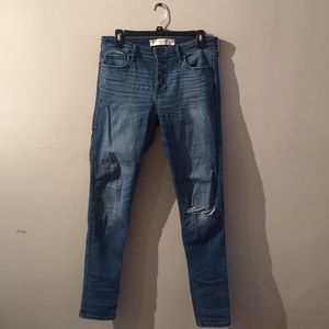 Blue high waisted Abercrombie and Fitch jeans