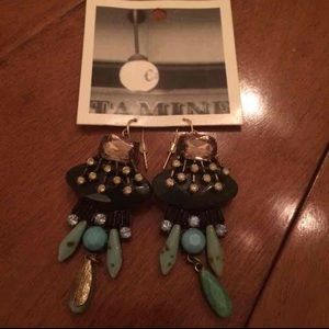 Anthropologie Tamine green earrings