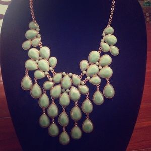Aqua statement necklace.