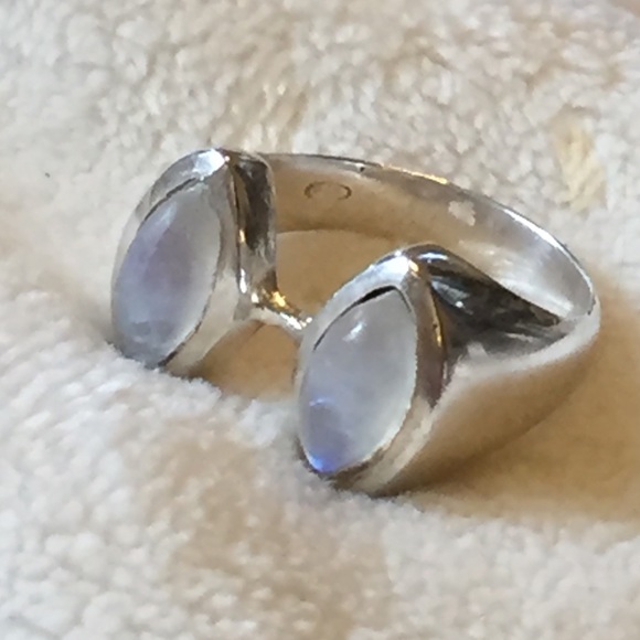 🔮RAINBOW MOONSTONE🔮925 STERLING SILVER RING