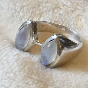 🔮RAINBOW MOONSTONE🔮925 STERLING SILVER RING