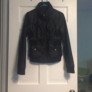 Black bomber jacket