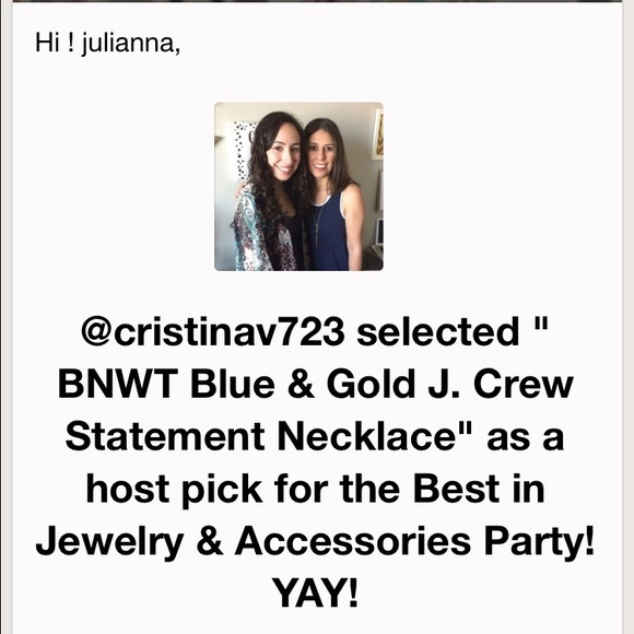 βοΈSALEβοΈπHPπ π BNWT Blue J. Crew Statement Neck - Picture 4 of 4