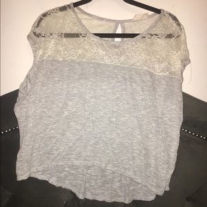 Silver Oversized Top