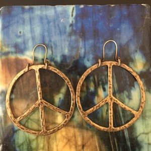Lucky Brand peace sign earrings