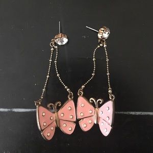 Betsey Johnson butterfly dangle earring