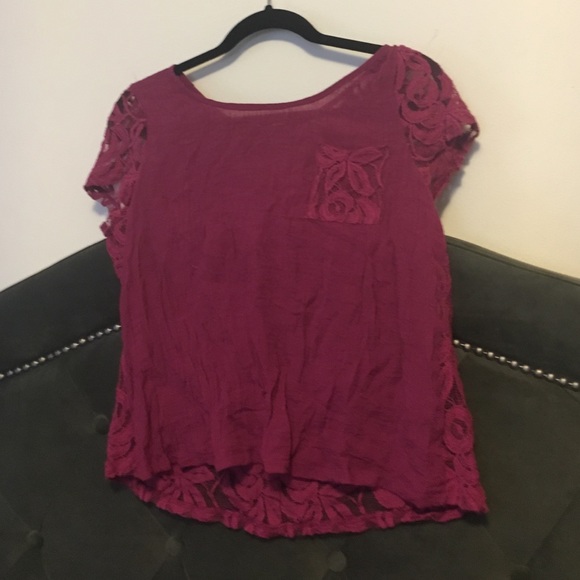 Pretty Wine purple Lace top