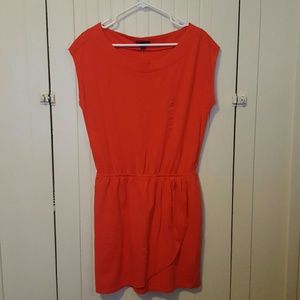 Coral t-shirt dress