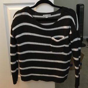 Grey/white stripped sweater from AE