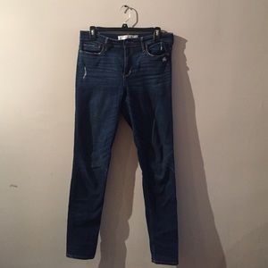 Dark wash Abercrombie and Fitch high waisted jeans