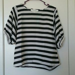 Striped blouse.