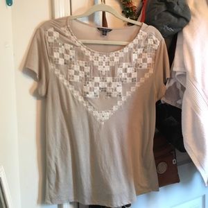 Tan short sleeved American Eagle shirt