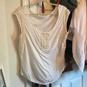 White embroidered AE shirt