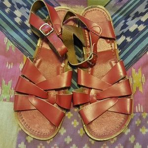 Red saltwater sandles