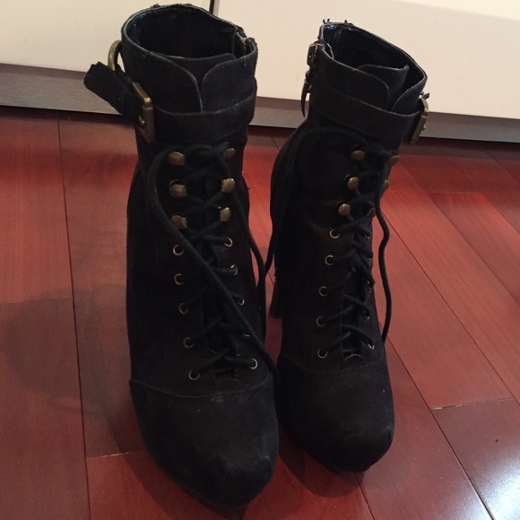 Guess lace up booties