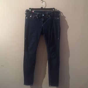 Dark wash true religion jeans low rise