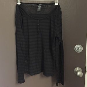 Long sleeve sheer black top