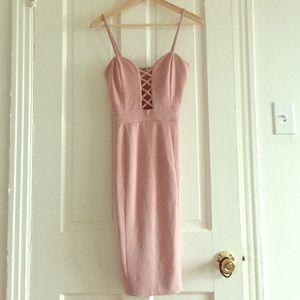 Small Pink Suede Dress