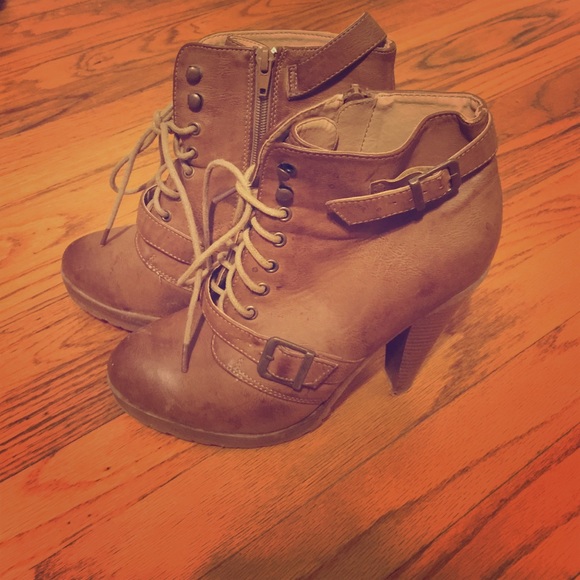 Forever21 distressed leather booties
