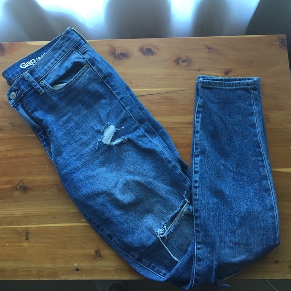 Gap Skinny Ripped Jeans