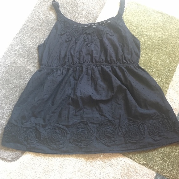 Torrid black crochet spaghetti strap.