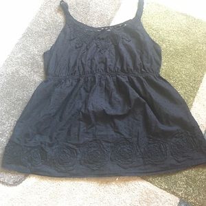 Torrid black crochet spaghetti strap.