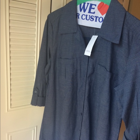 Blue blouse with tie