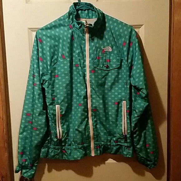 North face wind breaker zip up jacket