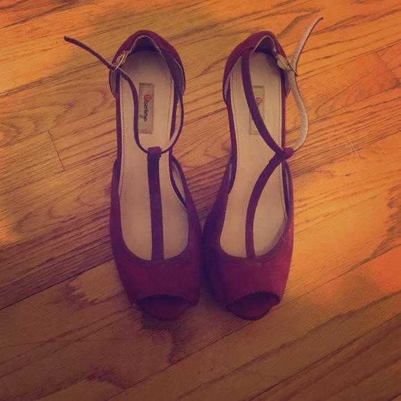 Purple peep toe heels - Picture 1 of 2