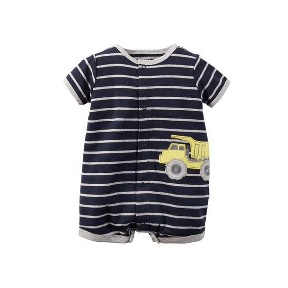 Baby boy Dump Truck Romper