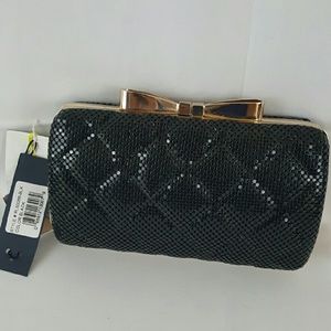 La Regale Mesh Quilted Minaudiere Clutch NWT