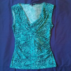 Animal Print Sleeveless Blouse