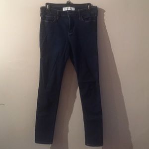 Dark wash Abercrombie and Fitch high waisted jeans