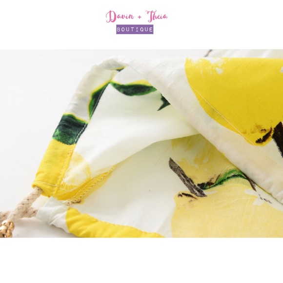 HP ๐ Lemon Print Matching Set for Girls - Picture 3 of 4