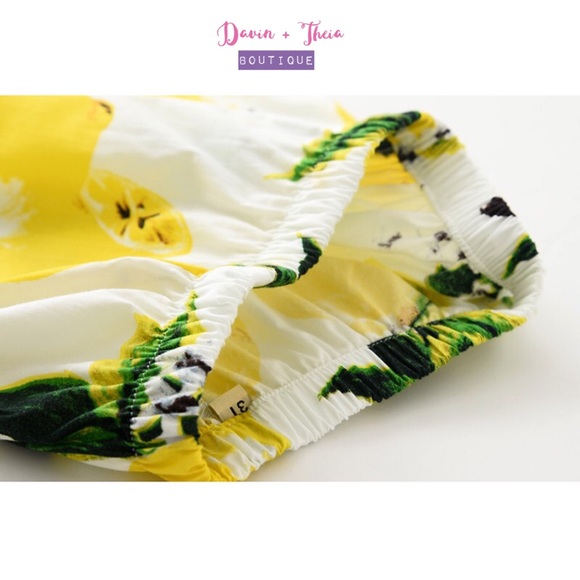HP ๐ Lemon Print Matching Set for Girls - Picture 4 of 4