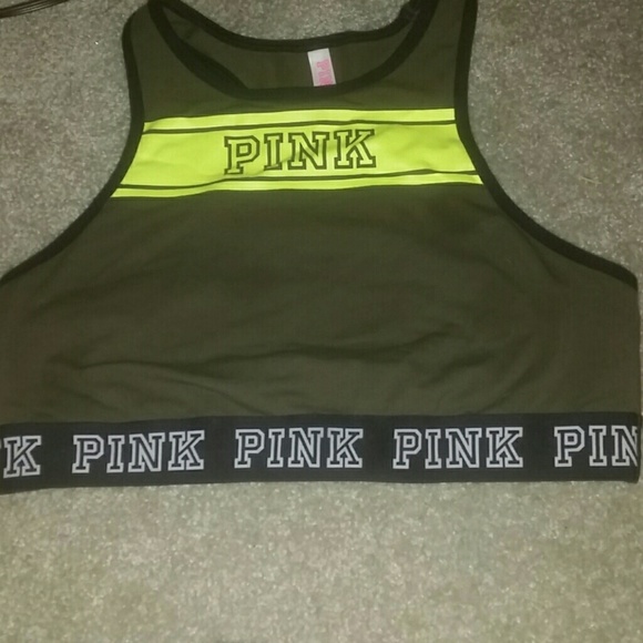 Pink sports bra