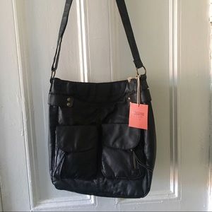 Black Messenger Hobo bag