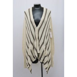 Free people Cardigan Stripe Sweater Ivory Brown