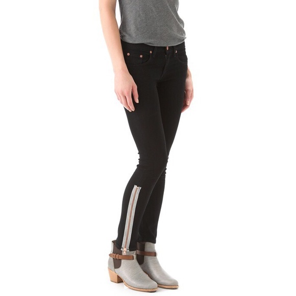 NWOT Black Rag & Bone Zipper Jean