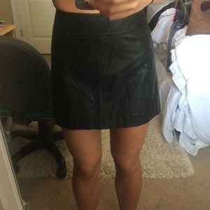 Free people leather skirt