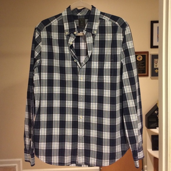 Button down plaid shirt