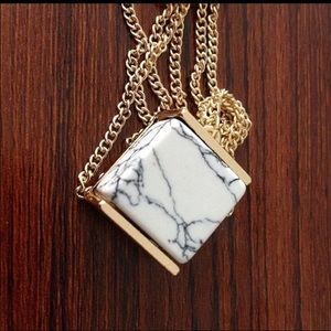 White Marble Faux Stone Pendant