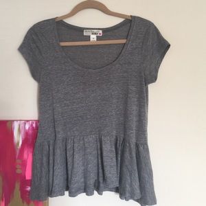 Grey peplum top