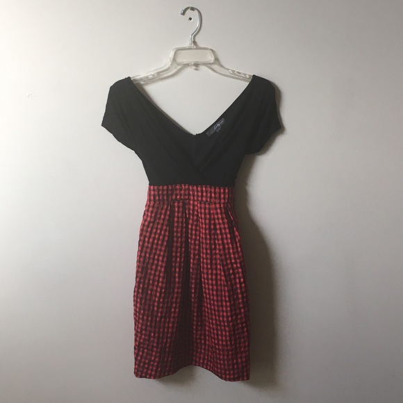 Gingham plaid dress