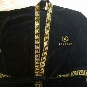 Black Caesar's Greek Key Robe from Caesar's Palace